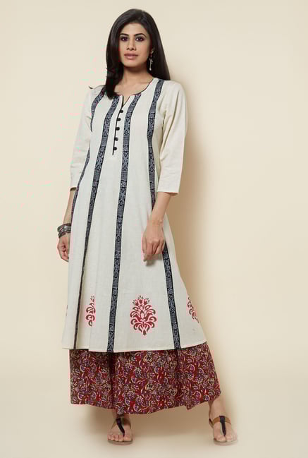 Zudio Beige Cotton Kurta Zudio Beige Cotton Kurta