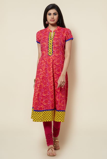 Zudio Pink Printed Kurta Zudio Pink Printed Kurta
