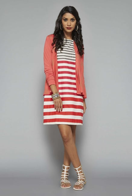 Bombay Paisley White Striped Dress Bombay Paisley White Striped Dress