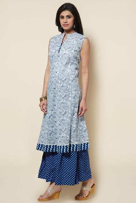 Zudio Indigo Printed Cotton Kurta Zudio Indigo Printed Cotton Kurta