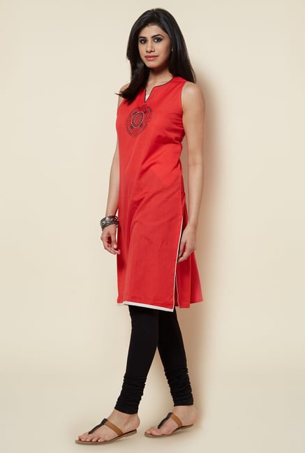 Zudio Red Tribal Kurti Zudio Red Tribal Kurti
