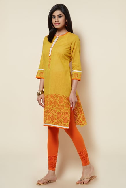 Zudio Yellow Printed Kurti Zudio Yellow Printed Kurti