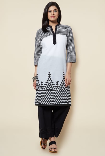 Zudio White Printed Kurti Zudio White Printed Kurti