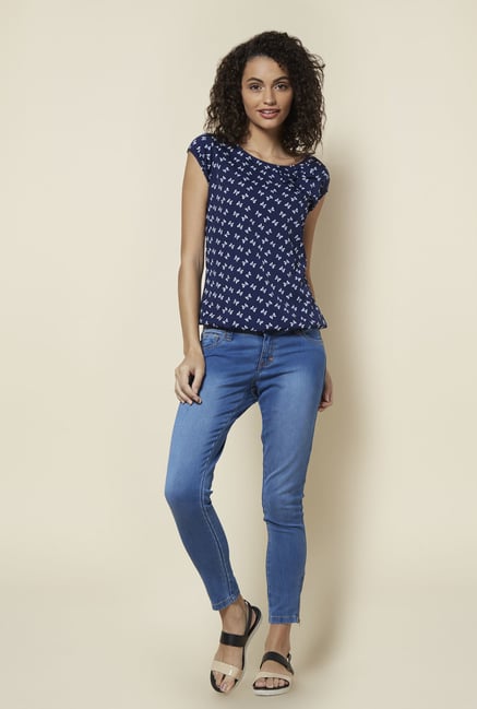 Zudio Navy Natty Blouse Zudio Navy Natty Blouse