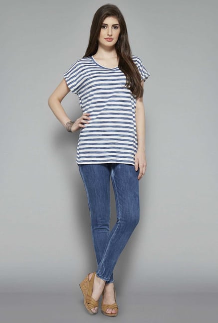 LOV Blue Solid Jeggings LOV Blue Solid Jeggings