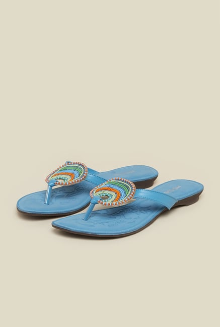 Mochi Blue Flat Thongs Mochi Blue Flat Thongs