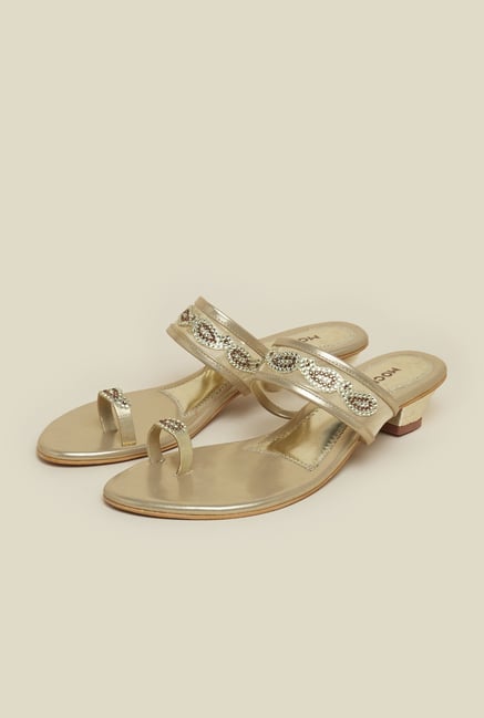 Mochi Gold Toe Ring Ethnic Sandals Mochi Gold Toe Ring Ethnic Sandals