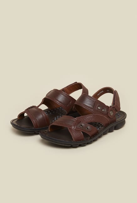 J. Fontini by Mochi Brown Leather Sandals J. Fontini by Mochi Brown Leather Sandals