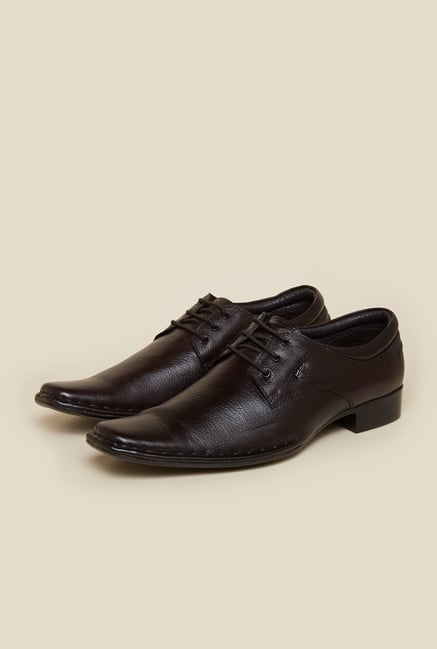 Mochi Dark Brown Leather Derby Shoes Mochi Dark Brown Leather Derby Shoes