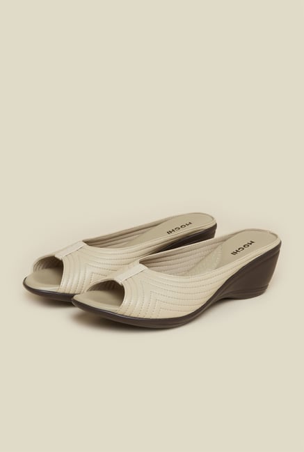 Mochi Beige Wedge Heel Sandals Mochi Beige Wedge Heel Sandals