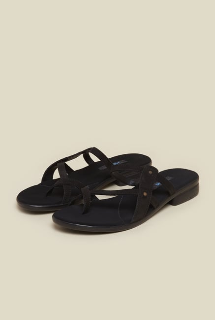 Mochi Black Cross Strap Sandals Mochi Black Cross Strap Sandals
