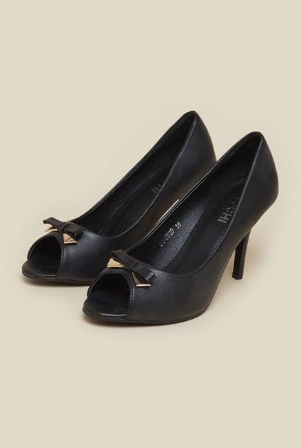 Mochi Black Peep Toe Stilettos Mochi Black Peep Toe Stilettos