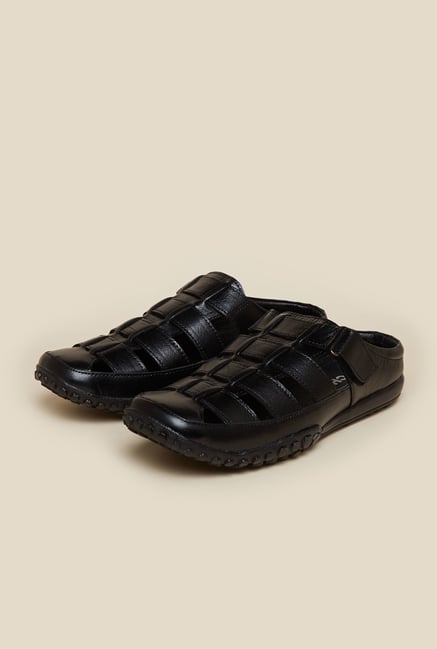 Mochi Black Leather Fisherman Sandals Mochi Black Leather Fisherman Sandals