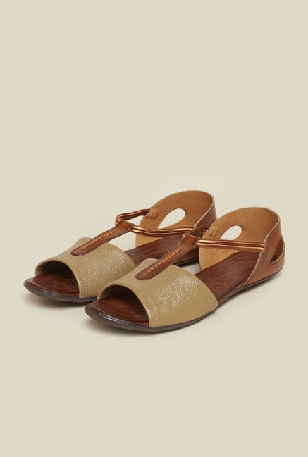 Mochi Beige Flat Sandals Mochi Beige Flat Sandals