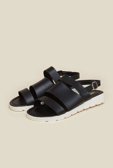 Mochi Black Back Strap Sandals Mochi Black Back Strap Sandals
