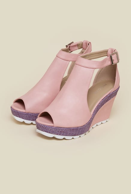 Mochi Pink Ankle Strap Wedges Mochi Pink Ankle Strap Wedges