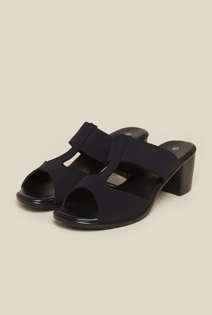 Mochi Black Block Heel Sandals Mochi Black Block Heel Sandals