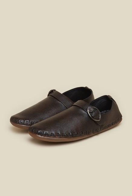 Mochi Brown Leather Casual Moccasins Mochi Brown Leather Casual Moccasins