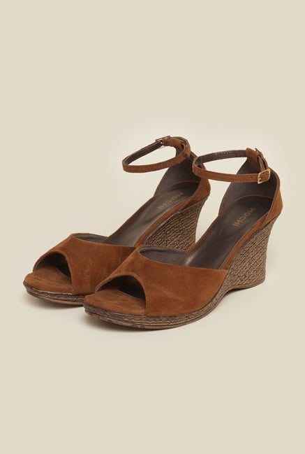 Mochi Tan Ankle Strap Wedges Mochi Tan Ankle Strap Wedges