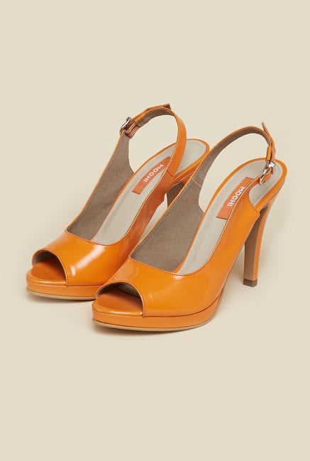 Mochi Orange Stiletto Sandals Mochi Orange Stiletto Sandals