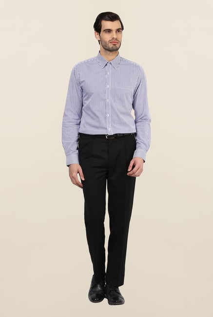 Turtle Blue & White Striped Formal Shirt Turtle Blue & White Striped Formal Shirt