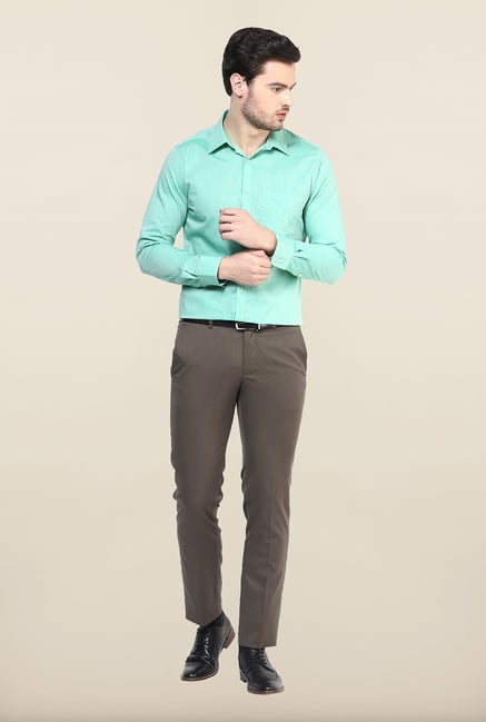 Turtle Turquoise Solid Formal Shirt Turtle Turquoise Solid Formal Shirt