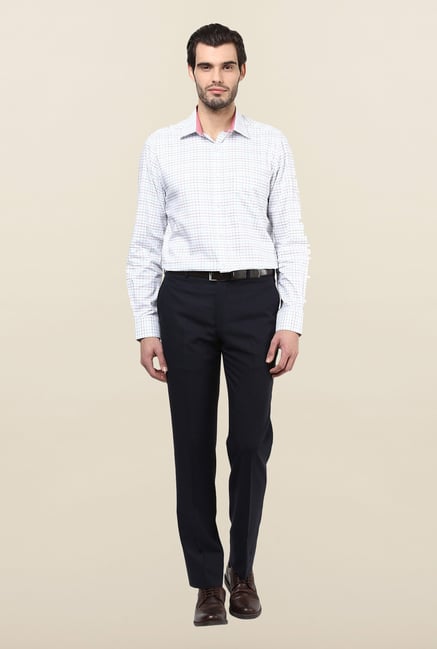 Turtle White Checks Formal Shirt Turtle White Checks Formal Shirt