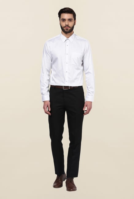 Turtle White Printed Formal Shirt Turtle White Printed Formal Shirt