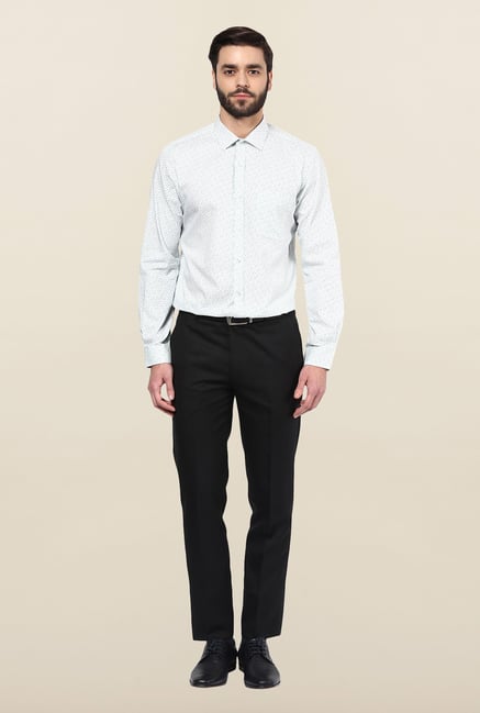 Turtle White Printed Formal Shirt Turtle White Printed Formal Shirt