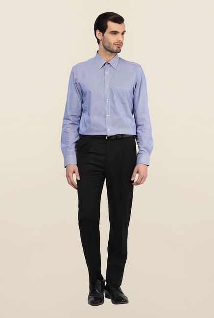 Turtle Blue Pin Striped Formal Shirt Turtle Blue Pin Striped Formal Shirt