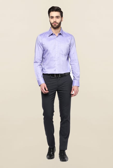 Turtle Lavender Textured Formal Shirt Turtle Lavender Textured Formal Shirt
