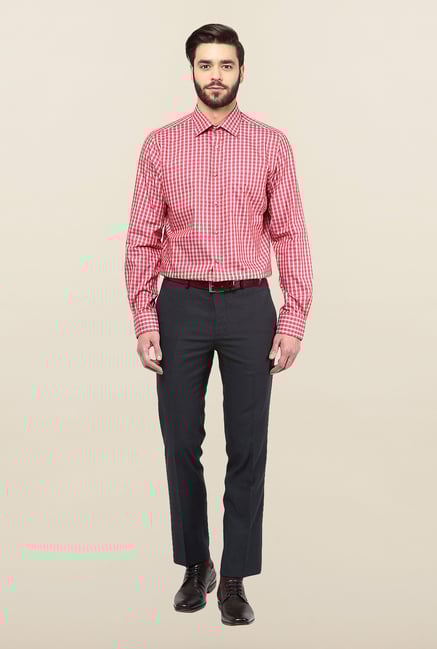 Turtle Red Checks Formal Shirt Turtle Red Checks Formal Shirt