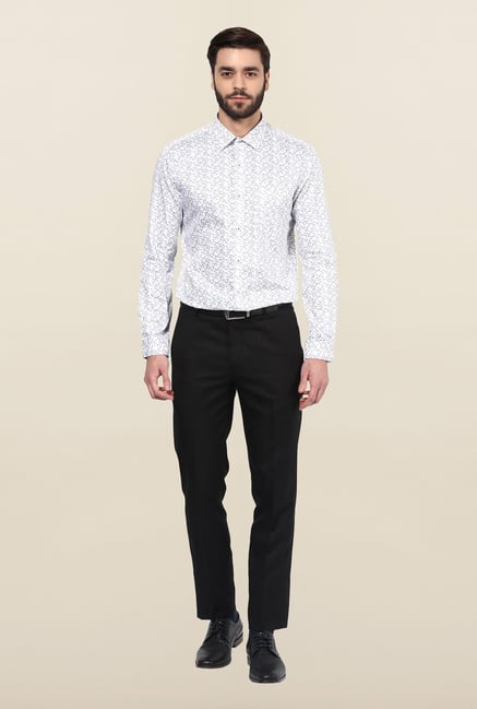Turtle White Paisley printed Formal Shirt Turtle White Paisley printed Formal Shirt
