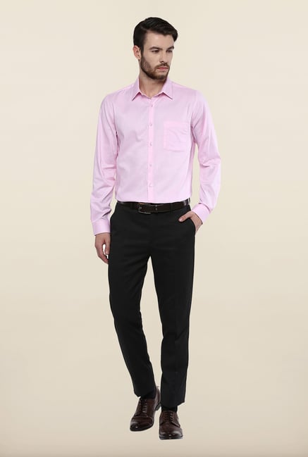 Turtle Pink Textured Formal Shirt Turtle Pink Textured Formal Shirt