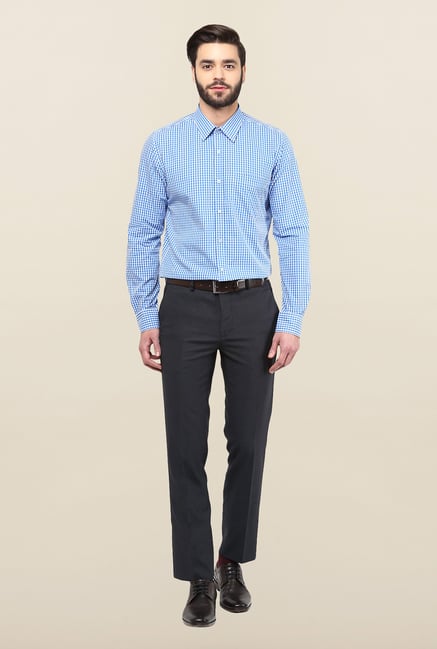 Turtle Blue Checks Formal Shirt Turtle Blue Checks Formal Shirt