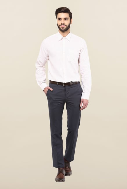 Turtle Grey Solid Formal Trousers Turtle Grey Solid Formal Trousers