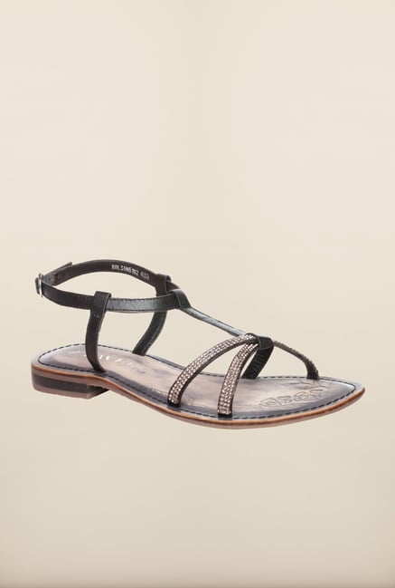 Pavers England Black Back Strap Sandals Pavers England Black Back Strap Sandals