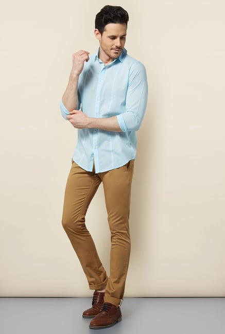 Cottonworld Khaki Cotton Chinos Cottonworld Khaki Cotton Chinos