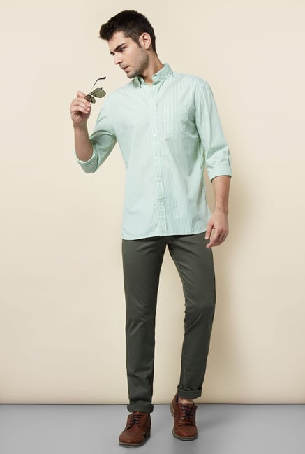Cottonworld Green Checks Casual Shirt Cottonworld Green Checks Casual Shirt
