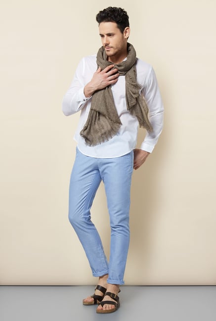Cottonworld White Solid Casual Shirt Cottonworld White Solid Casual Shirt