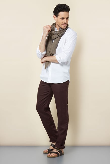 Cottonworld Coco Solid Linen Chinos Cottonworld Coco Solid Linen Chinos