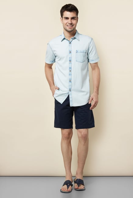Cottonworld Navy Solid Shorts Cottonworld Navy Solid Shorts