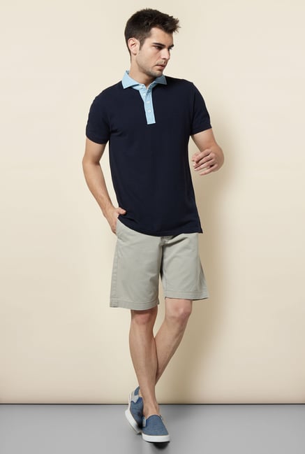 Cottonworld Ink Solid Polo T Shirt Cottonworld Ink Solid Polo T Shirt