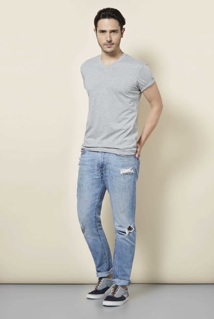 Tuna London Grey V neck T shirt Tuna London Grey V neck T shirt