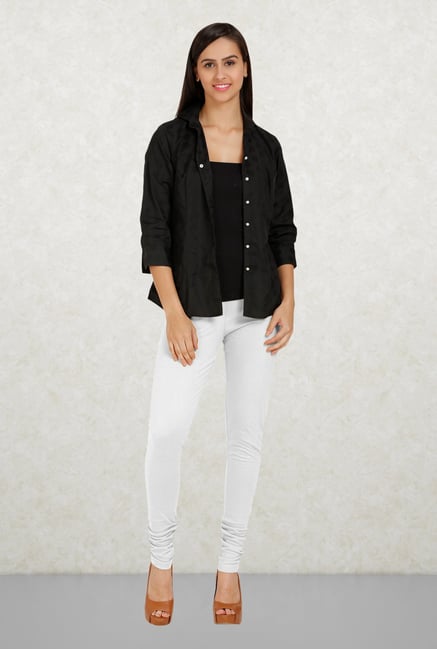 Aurelia White Cotton Leggings Aurelia White Cotton Leggings