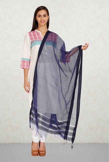Aurelia Navy Solid Dupatta Aurelia Navy Solid Dupatta