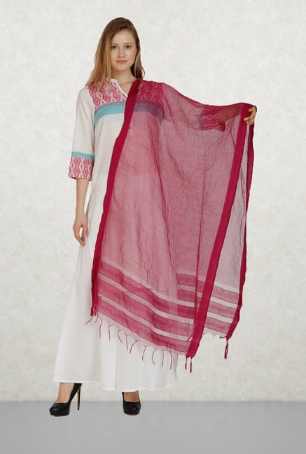 Aurelia Maroon Solid Dupatta Aurelia Maroon Solid Dupatta