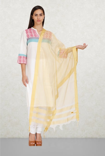Aurelia Beige Solid Dupatta Aurelia Beige Solid Dupatta