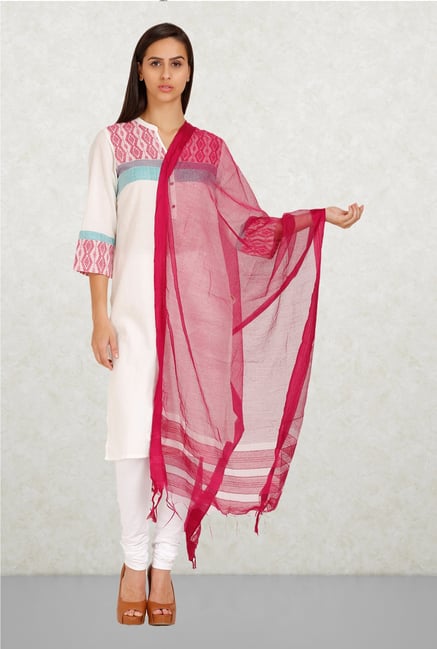 Aurelia Pink Solid Dupatta Aurelia Pink Solid Dupatta