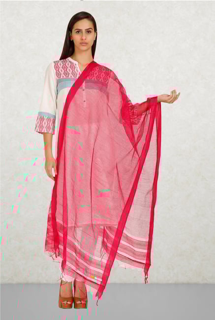 Aurelia Pink Solid Dupatta Aurelia Pink Solid Dupatta